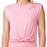 Women's Knot Front Tennis Tank Pure Pink,Apparel,Thrive Societe,Pure Pink,XS,Tennis Express,TK4243203-PP
