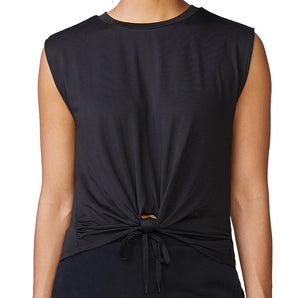 Women's Knot Front Tennis Tank Black,Apparel,Thrive Societe,,,Tennis Express,TK4243203_BLACK