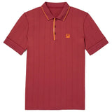 Men's Center Court Ace Seamless Tennis Polo Tibetan Red and Oriole-Apparel-Fila-TM511112_601-Tennis Express