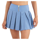 Women's Piped Pleated Tennis Skort Bay Blue and White-Apparel-Thrive Societe-TM7011024-BLUS25-3-Tennis Express