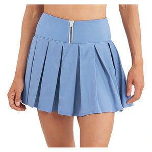 Women's Piped Pleated Tennis Skort Bay Blue and White-Apparel-Thrive Societe-TM7011024-BLUS25-3-Tennis Express