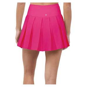 Women's Endure Piped Pleated Tennis Skort Dragon Fruit and Azalea-Apparel-Thrive Societe-TM7011024-DFAS25-4-Tennis Express