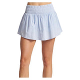 Women's Smocked Waist Tiered Tennis Skort-Apparel-Thrive Societe-TM7067064_BAYBLUE_210ca96c-1a05-4963-a95d-cabf41b5c07e-Tennis Express