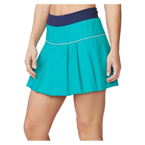 Women's Pleated Skort Spruce and Mood Indigo,Apparel,Thrive Societe,,,Tennis Express,TM7101063-SMI-2_b508b22e-93ad-4214-b6a0-6c498cf59559