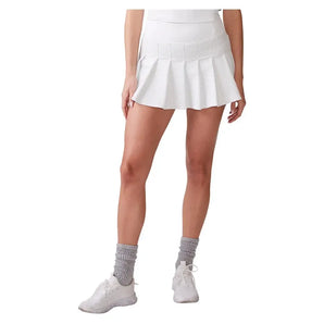 Women's Ottoman Knit Pleated Tennis Skort White-Apparel-Thrive Societe-TM7187345-WHTF25-2-[Sku]-Tennis Express