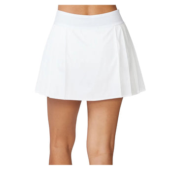 Women's Flat Front Pleated Tennis Skort White,Apparel,Thrive Societe,,,Tennis Express,TM7256063-W-3