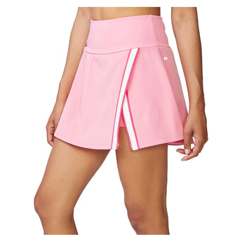 Women's Tape Trim Wrap Front Skort Pure Pink and Solar Pink,Apparel,Thrive Societe,,,Tennis Express,TM7260598-PPSP-1