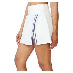 Women's Tape Trim Wrap Front Skort White and Night Sky,Apparel,Thrive Societe,,,Tennis Express,TM7260598-WNS-1