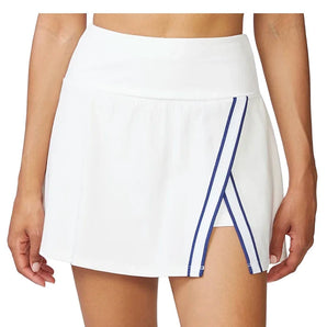 Women's Tape Trim Wrap Front Skort White and Night Sky,Apparel,Thrive Societe,White/Night Sky,XS,Tennis Express,TM7260598-WNS