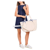 Women's Tennis Tie Tote Navy Gingham, Ame and Lulu, Tennis Express, TTT436-B-2