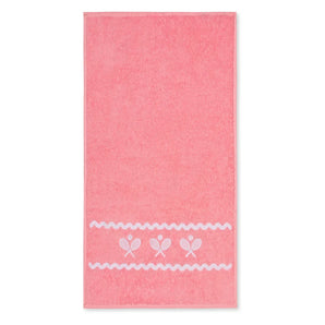 Swift Terry Towel w/ Scalloped Racquets-Accessories-Ame and Lulu-TTWL-1-Pink-Tennis Express