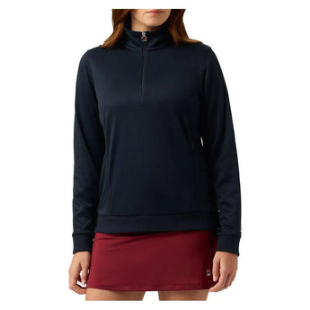 Women's Long Sleeve Tennis 1/4 Zip-Apparel-Fila-TW431120-S25-001-3-Tennis Express
