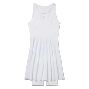 Women's Center Court Seamless Tennis Dress White and Reflective Silver-Apparel-Fila-TW511111_100-Tennis Express