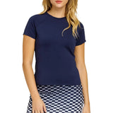 Women's Tella Short Sleeve Tennis Top Navy Blue-Apparel-Tail-TX3159-5348S25-Tennis Express