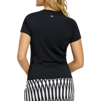 Women's Tella Short Sleeve Tennis Top Onyx-Apparel-Tail-TX3159-9008S25-1-Tennis Express