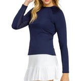 Women's Legend Long Sleeve Tennis Raglan Navy Blue-Apparel-Tail-TX3160-5348S25-3-Tennis Express