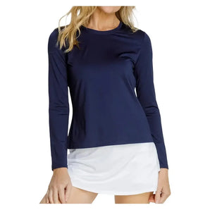 Women's Gastonia Long Sleeve Tennis Top Navy Blue-Apparel-Tail-TX3203-5349F25-Tennis Express