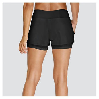 Women's Lulie 4 Inch Tennis Short Onyx-Apparel-Tail-TX6129-9002B-4-Tennis Express