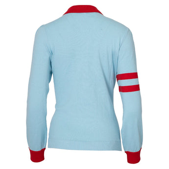 Women's Mulligan Sweater Light Blue and Red,Apparel,Bubble,,,Tennis Express,ULS-LBR-1
