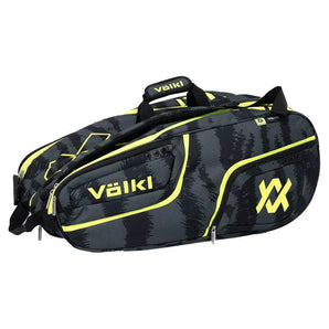 Tour Zebra Mega 12 Pack Tennis Bag Black and Neon Yellow-Bags-Volkl-V714441-_1_39dbc32e-9e64-4a21-aa23-f1565af411ca-Tennis Express