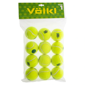 Team Tennis Ball 12 Pack Green,Balls,Volkl,Green,,Tennis Express,V90101copy