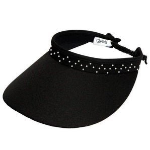 Women's Bling Coil Visor-Apparel-Glove It-VB6-B-black-Tennis Express