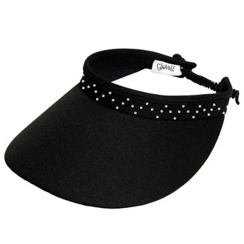 Women's Bling Coil Visor-Apparel-Glove It-VB6-B-black-Tennis Express