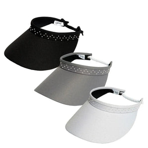 Women's Bling Coil Visor-Apparel-Glove It-VB6-B-Tennis Express