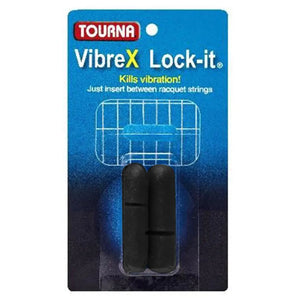 Locking Tennis Dampeners Black-Accessories-Tourna-VIB-LOK-BK-X1-Tennis Express
