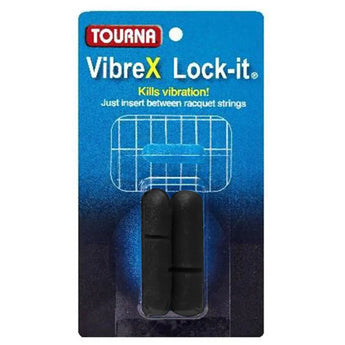 Locking Tennis Dampeners Black-Accessories-Tourna-VIB-LOK-BK-X1-Tennis Express