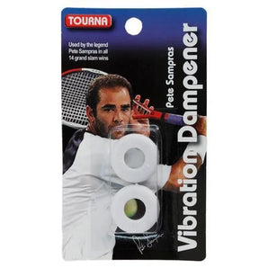 Sampras White Vibration Tennis Dampener-Accessories-Tourna-VIB-O-W-2-[Sku]-Tennis Express