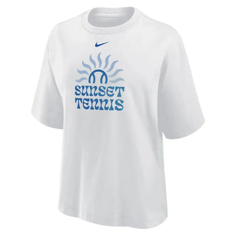Women's Cotton Short Sleeve Boxy Tennis Tee-Apparel-Nike-W11122IW-S25-10A-1-4-[Sku]-Tennis Express