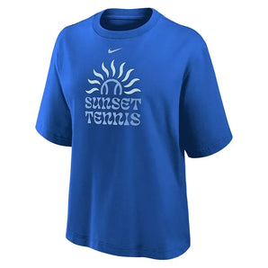 Women's Cotton Short Sleeve Boxy Tennis Tee-Apparel-Nike-W11122IW-S25-4EV-1-1-[Sku]-Tennis Express