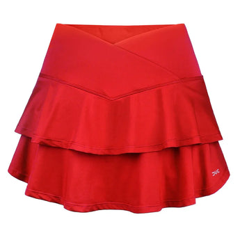 Women's Elevate Cross-Over Flounce Tennis Skort-Apparel-Duc-W2209-TEAM-Red-610086Tennis Express