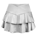 Women's Elevate Cross-Over Flounce Tennis Skort-Apparel-Duc-W2209-TEAM-Silver-610088Tennis Express