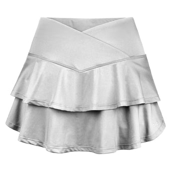 Women's Elevate Cross-Over Flounce Tennis Skort-Apparel-Duc-W2209-TEAM-Silver-610088Tennis Express