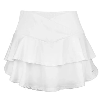 Women's Elevate Cross-Over Flounce Tennis Skort-Apparel-Duc-W2209-TEAM-White-610089Tennis Express