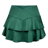 Women's Elevate Cross-Over Flounce Tennis Skort-Apparel-Duc-W2209-TEAM-green-610084Tennis Express
