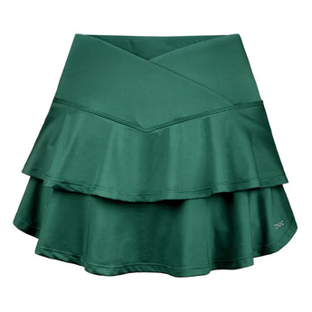 Women's Elevate Cross-Over Flounce Tennis Skort-Apparel-Duc-W2209-TEAM-green-610084Tennis Express