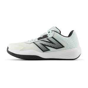 Women's 696v6 B Width Tennis Shoes Sea Salt and Glint Blue-Footwear-New Balance-W6963VZB-2-Tennis Express