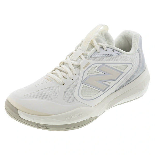 Women's FuelCell 796v5 D Width Tennis Shoes Sea Salt and Metallic Silver 877 C-Footwear-New Balance-W7967H3Dcopy-Tennis Express