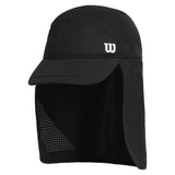 Unisex Tennis Legionnaire Cap Black-Apparel-Wilson-Black-S/M, [current_file_name-Tennis Express