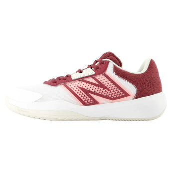 Women's 696v6 D Width Tennis Shoes White and Monarch Burgundy,Footwear,New Balance,,,Tennis Express,WCH696M6-1