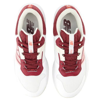 Women's 696v6 D Width Tennis Shoes White and Monarch Burgundy,Footwear,New Balance,,,Tennis Express,WCH696M6-3