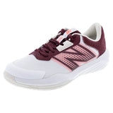 Women's 696v6 D Width Tennis Shoes White and Monarch Burgundy,Footwear,New Balance,6,White/Monarch Burgundy,Tennis Express,WCH696M6D-F25copy