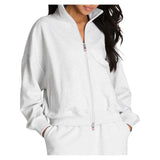 Women's Full Zip Tennis Sweatshirt Cloud Heather-Apparel-Wilson-Cloud Heather-XS, [current_file_name-Tennis Express