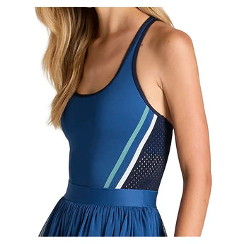 Women's Headliner Seam Sealed Tennis Dress Blue Quartz and Classic Navy,Apparel,Wilson,,,Tennis Express,WE00201U043001-F26-6