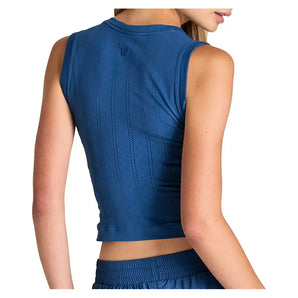 Women's Pro Seamless Pointelle Tennis Tank Blue Quartz,Apparel,Wilson,,,Tennis Express,WE00240U043001-F26-4