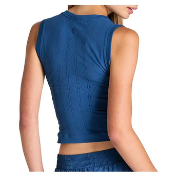 Women's Pro Seamless Pointelle Tennis Tank Blue Quartz,Apparel,Wilson,,,Tennis Express,WE00240U043001-F26-4