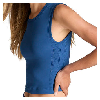 Women's Pro Seamless Pointelle Tennis Tank Blue Quartz,Apparel,Wilson,,,Tennis Express,WE00240U043001-F26-6